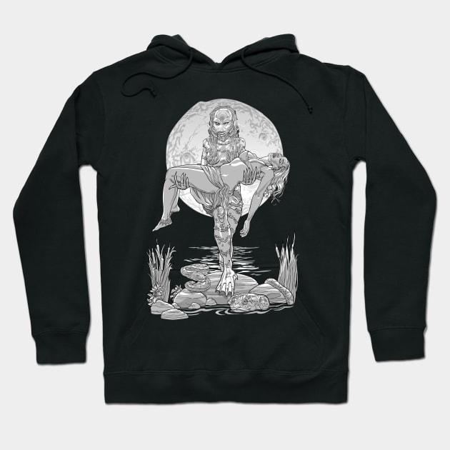 She Creature from the Black Lagoon Hoodie by AyotaIllustration